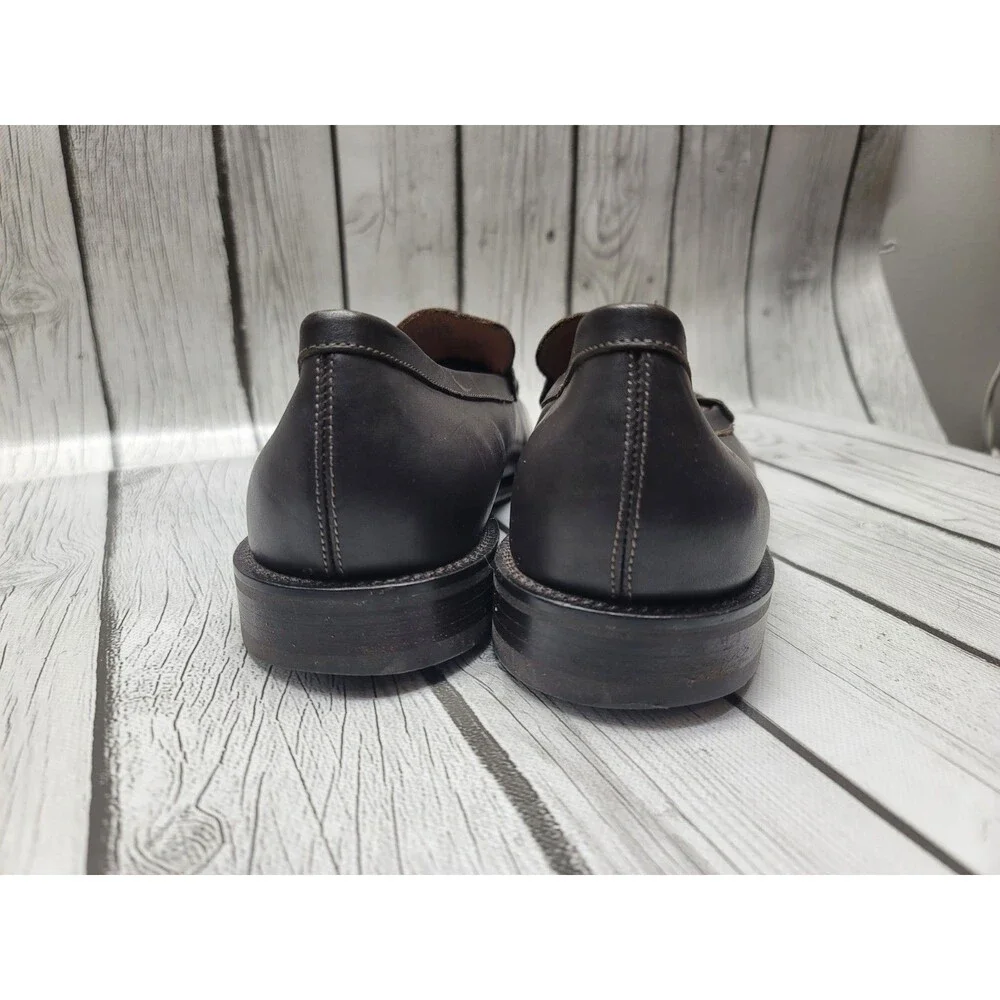 J. Crew Moc Toe Loafers Men's 11 Shoes Split Toe Slip On Dark Brown Leather